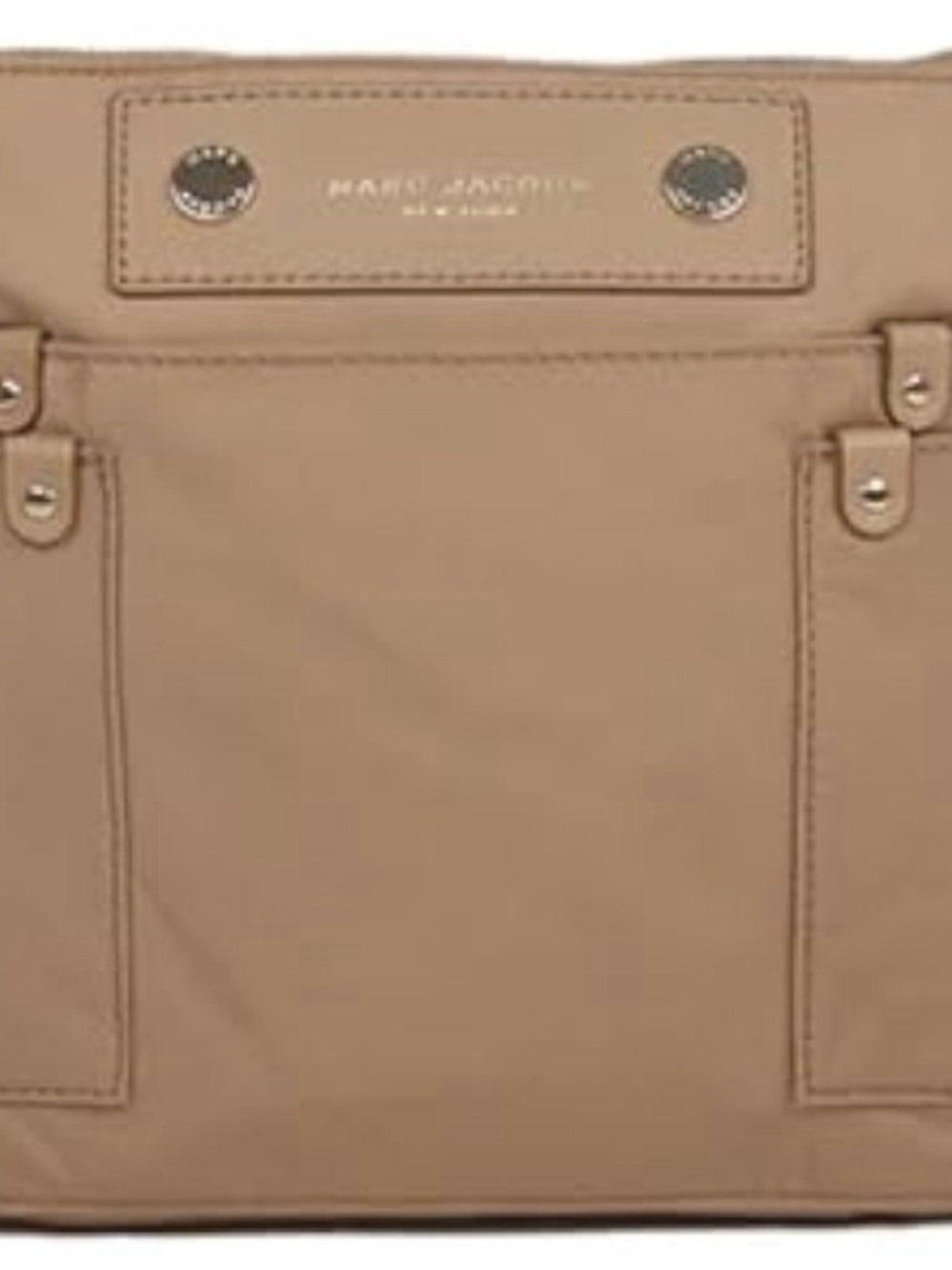 Marc Jacobs Cross Body Bag with Tan Leather Label and Leather Strap